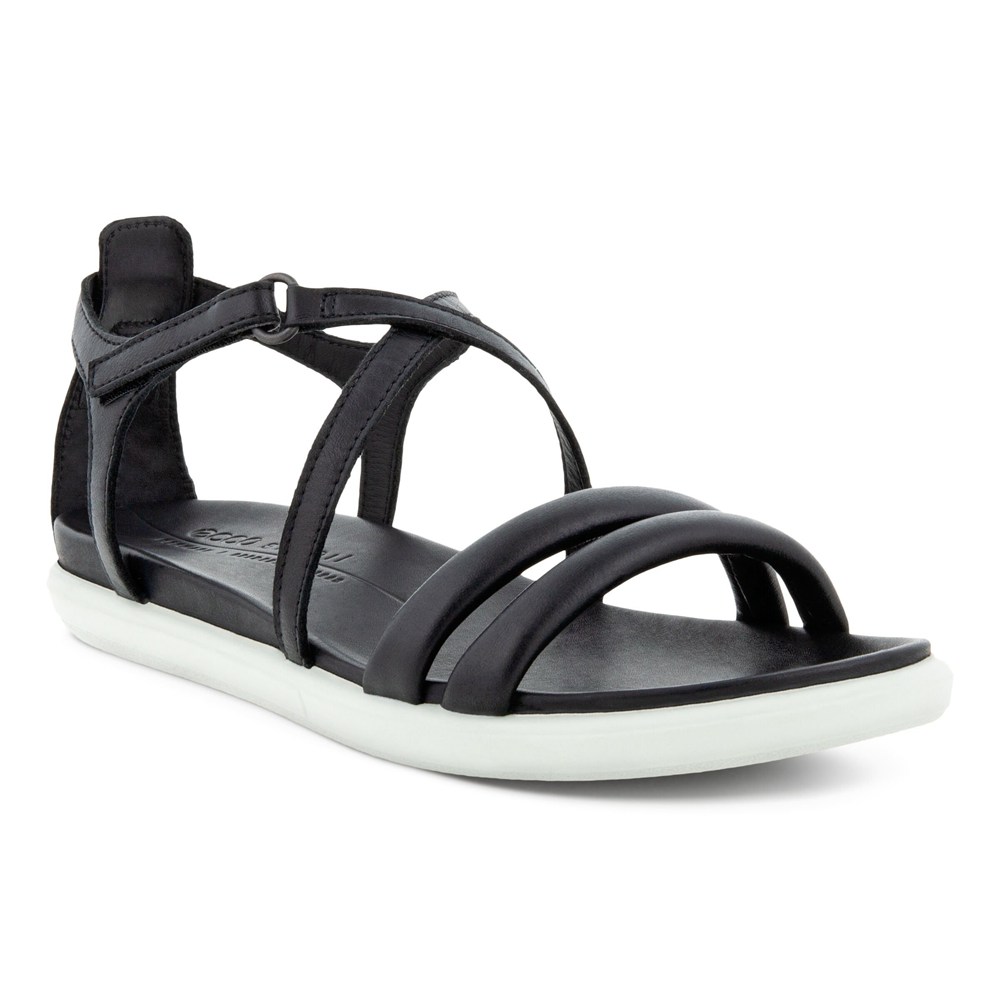 ECCO Womens Sandals Black - Simpil Flat - QJF-028691